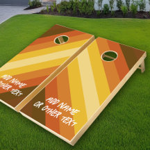 Voeg naam toe aan Retro Stripes en Warme Zonsonder