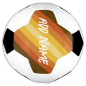 Voeg naam toe aan Retro Stripes en Warme Zonsonder Voetbal (Gedraaid)