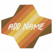 Voeg naam toe aan Retro Stripes en Warme Zonsonder Voetbal (Enkel)