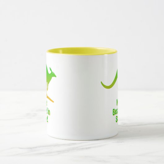 Voeg naam toe, Beste Pap Australië, Groen Goud Kan Mok (Midden)