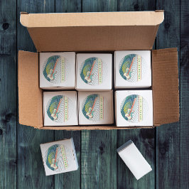 Voeg naam toe Cool Moderne Witte & Teal Elektrisch Ronde Sticker