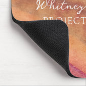 Voeg naam toe Eenvoudige Abstracte Bruine & Blauwe Muismat (Hoek)