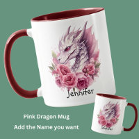 Voeg naam toe, Roze Draak met Bloemen