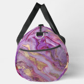 Voeg naam toe Roze Paarse Goud Marbled Plunjezak (Rechts)