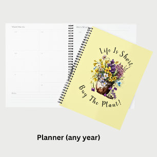 Voeg naam toe, tekst - Het leven is kort, koop het Planner