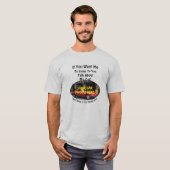 Voeg naam toe, zijn autofoto, tekst, wil dat ik lu t-shirt (Voorkant volledig)