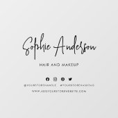 Voeg Naam Trendy Modern Script Social Media toe Raamsticker (Vel)