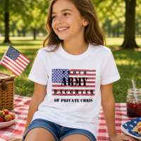 Voeg naam van ouder toe Trots leger dochter shirt