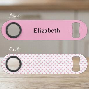 Voeg naam zwart en roze toe speed flessenopener