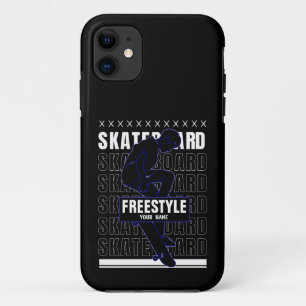 Voeg naamswijziging Freestyle Skateboard Rider toe iPhone 11 Hoesje
