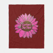 Voeg naamswijziging toe Ze heeft roze zonnebloem g Fleece Deken (Voorkant)