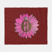 Voeg naamswijziging toe Ze heeft roze zonnebloem g Fleece Deken (Voorkant (Horizontaal))