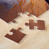 Voeg naamtekst toe, grappige kat die Pizza eet Legpuzzel (Zijkant)