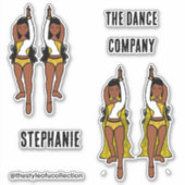 Voeg namen toe Majorette / Dancer Stickers Red Spa (Voorkant)