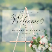 Voeg om het even welke gebeurtenis, chique welkom acryl bord