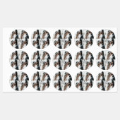 Voeg paar foto vrolijk getrouwd toe voeg datum toe labels (Vel)