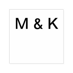 Voeg paar naam letter monogram initiaal letter zelfinktende stempel