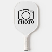 Voeg Persoonlijke Foto Huwelijk Modern Cute Elegan Pickleball Paddle (Voorkant)