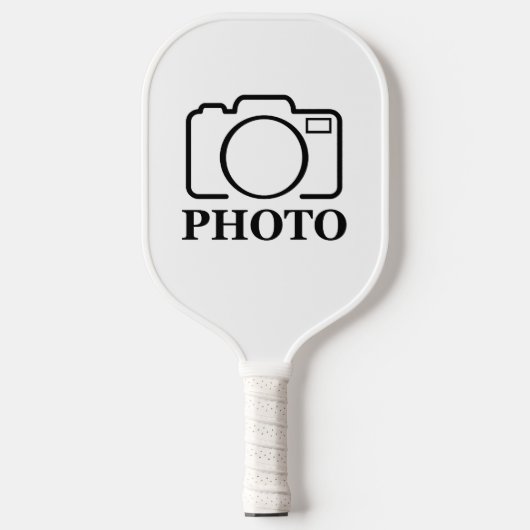 Voeg Persoonlijke Foto Huwelijk Modern Cute Elegan Pickleball Paddle (Voorkant)