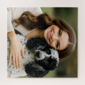 Voeg Poddle-foto toe Personaliseer Aanpassen Legpuzzel (Horizontaal)