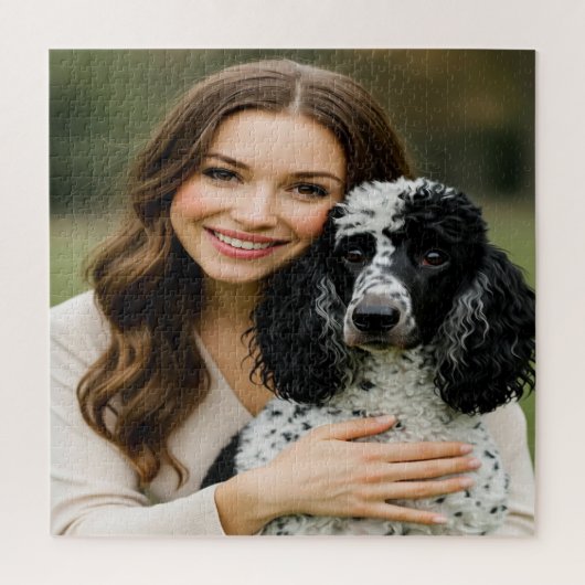 Voeg Poddle-foto toe Personaliseer Aanpassen Legpuzzel (Verticaal)