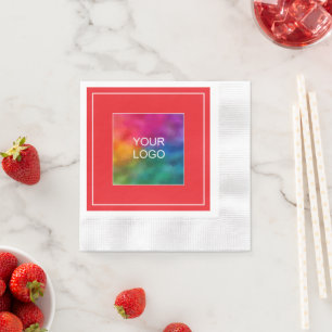 Voeg Promotionele Logo Kerstmis Rood Munt Cocktail Servet