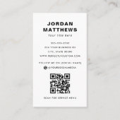 Voeg QR-code en moderne logo-pictogrammen toe Visitekaartje (Voorkant)