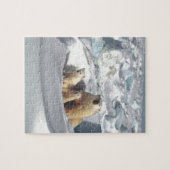 Voeg SLOGAN toe om Arctic Polar Beren Planet Ice t Legpuzzel (Horizontaal)