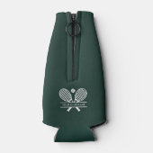 Voeg sportclubnaam Lawn Tennis Team Green toe Flesjeskoeler (Achterkant)