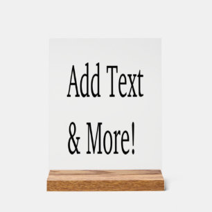Voeg tekst & meer toe! Pas uw eigen gepersonalisee Acryl Bord