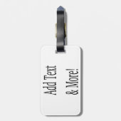 Voeg tekst & meer toe! Pas uw eigen gepersonalisee Bagagelabel (Achterkant verticaal)