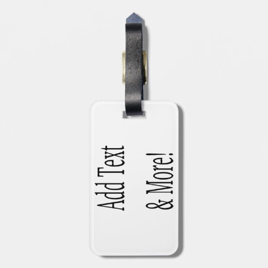 Voeg tekst & meer toe! Pas uw eigen gepersonalisee Bagagelabel (Achterkant verticaal)