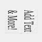 Voeg tekst & meer toe! Pas uw eigen gepersonalisee Fleece Deken (Voorkant (Horizontaal))