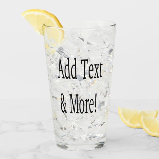 Voeg tekst & meer toe! Pas uw eigen gepersonalisee Glas (Voorkant ijs)
