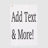 Voeg tekst & meer toe! Pas uw eigen gepersonalisee Golfhanddoek (Voorkant)