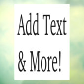 Voeg tekst & meer toe! Pas uw eigen gepersonalisee Raamsticker (Vel 3)