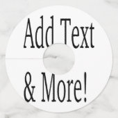 Voeg tekst & meer toe! Pas uw eigen gepersonalisee Wijnglaslabel (Voorkant)