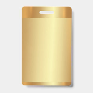 Voeg Tekst Naam Logo Wit Gouden Achtergrond Vertic Badge