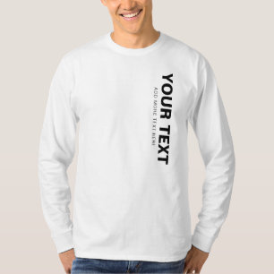 Voeg Tekst Naam Upload Foto Mannen Sjabloon T-shirt
