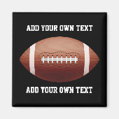 Voeg tekst op football toe werpen kussen magneet (Voorkant)