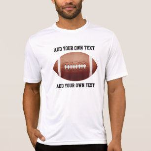 Voeg tekst op football toe werpen kussen t-shirt