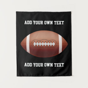 Voeg tekst op football toe werpen kussen wandkleed