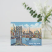 Voeg tekst toe. Brooklyn Bridge. Briefkaart (Staand voorkant)