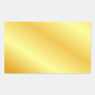 Voeg tekst toe Monogram Elegant Metallic Look Faux Rechthoekige Sticker