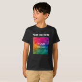 Voeg tekst toe Upload fotosjabloon Boys Kinder Mod T-shirt (Voorkant volledig)