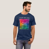 Voeg toe de Mannen van de Tekst van de Logo van uw T-shirt (Voorkant volledig)