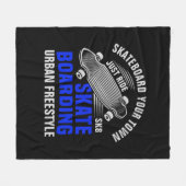 Voeg toe het Skateboard van het Skateboard van de  Fleece Deken (Voorkant (Horizontaal))