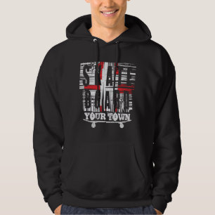 Voeg toe het Stad Town Skateboard Verhard Wit op Z Hoodie