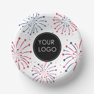 Voeg toe Logo 4th of July Business Company Firewor Papieren Kommen