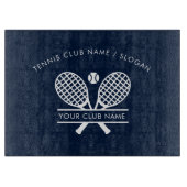 Voeg toe Tennis Club Naam Team Spelers Navy Blue Snijplank (Voorkant)